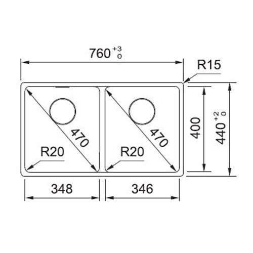 Franke Maris MRG620-35-35 Fragranite Undermount Sink