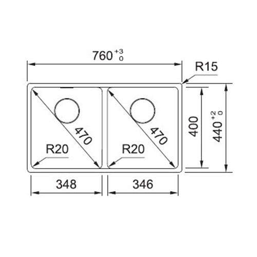 Franke Maris MRG620-35-35 Fragranite Undermount Sink