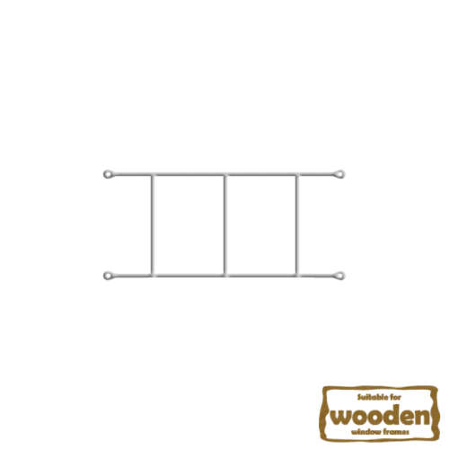 Xpanda Cottage 2 Pane Burglar Bars - 530mm x 160mm White