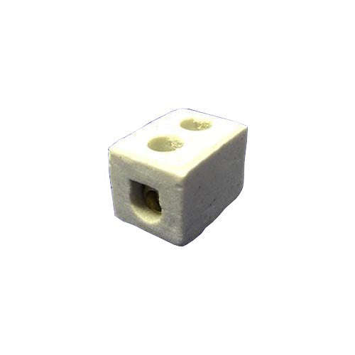 Porcelain Connector 1-Way 2 Hole 15A