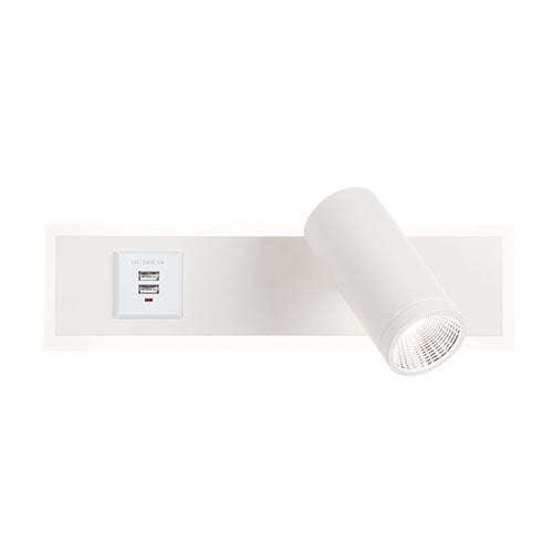 Bright Star Wall Light with 2 USB Ports - White