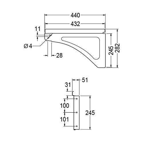 Franke Falcon Bracket for Wash Troughs (per pair)