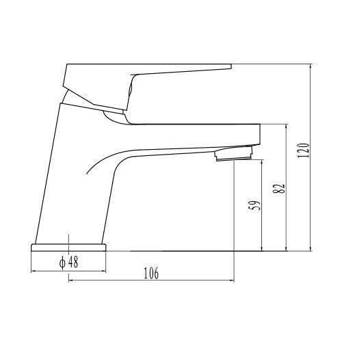 Franke Aspera Basin Mixer - Matt Black