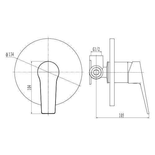 Franke Aspera Concealed Shower Mixer - Matt Black