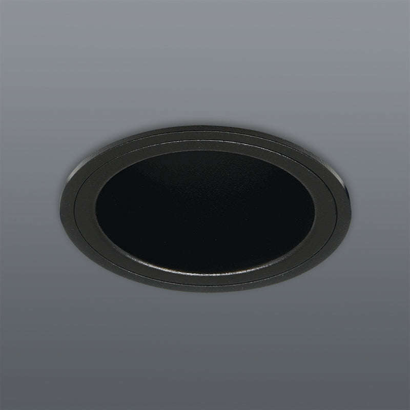 Spazio Round Untold Aluminium 10W Anti-Glare Downlight