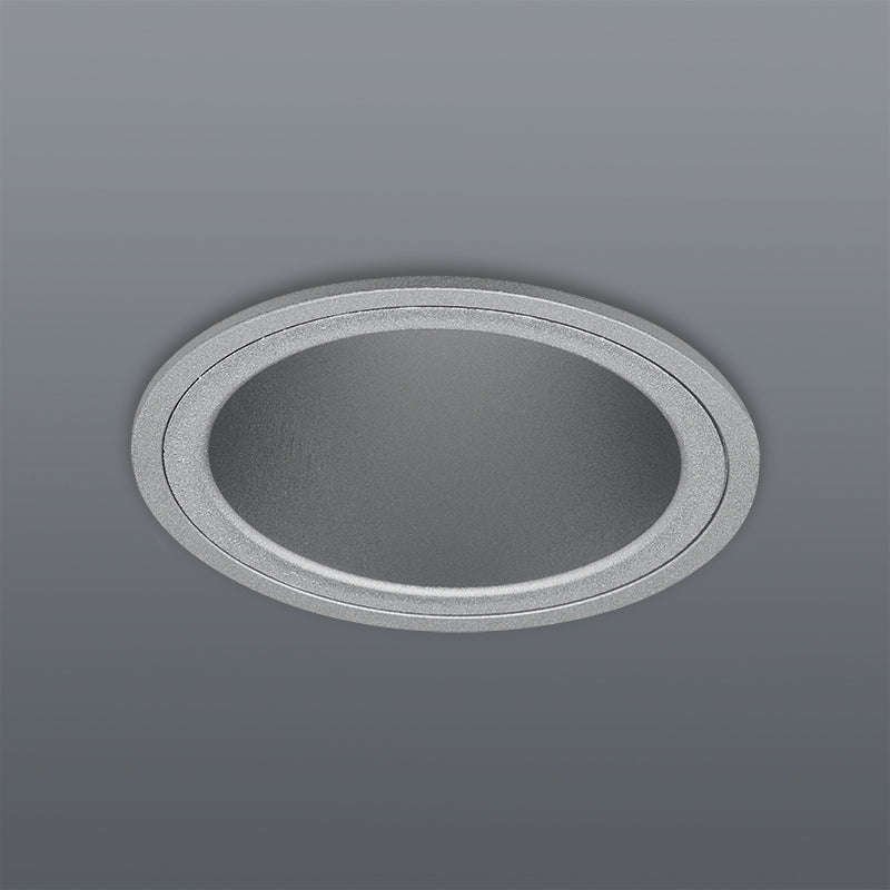 Spazio Round Untold Aluminium 10W Anti-Glare Downlight