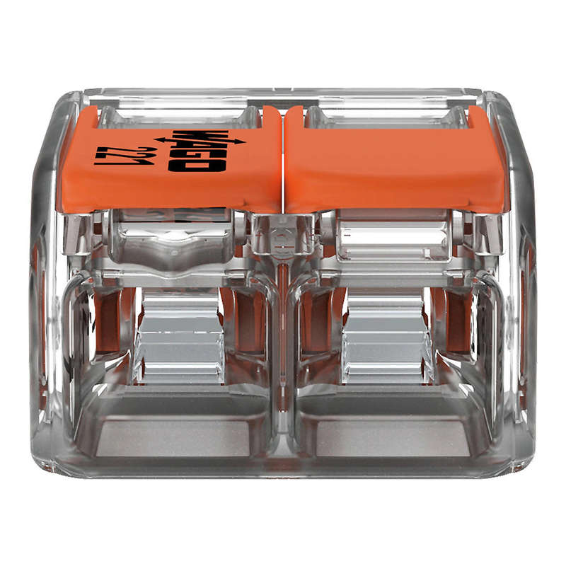 Wago 221 Lever Type 2 Way Splicing Connector 0.5 - 6mm² - Orange