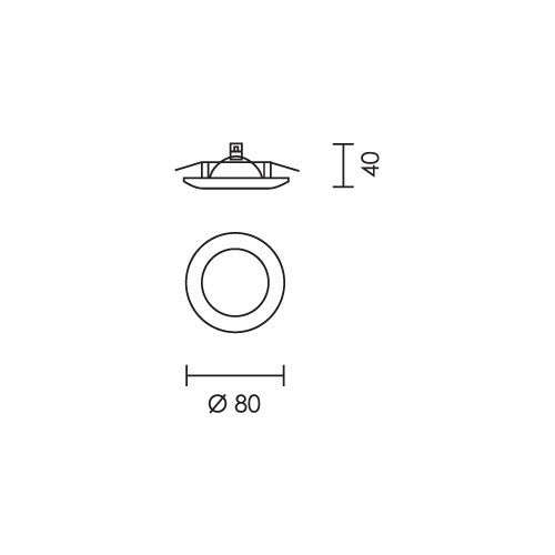 Spazio 2230 Downlight - White