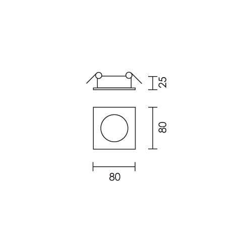 Spazio 2232 Aluminium Downlight - Matt Chrome