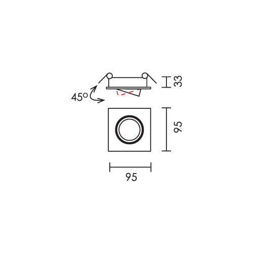 Spazio 2262 Aluminium Downlight - Matt Chrome