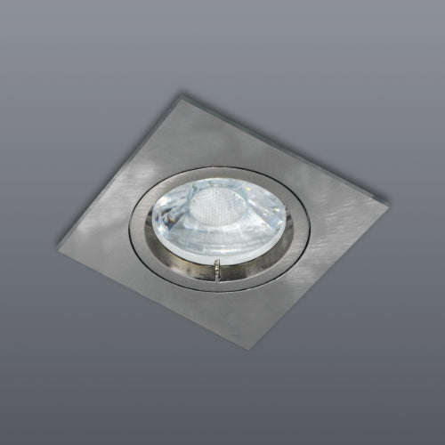 Spazio 2264 Square Fixed Bayonet Downlight - Matt Chrome