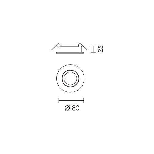 Spazio 2265 Aluminium Downlight - White