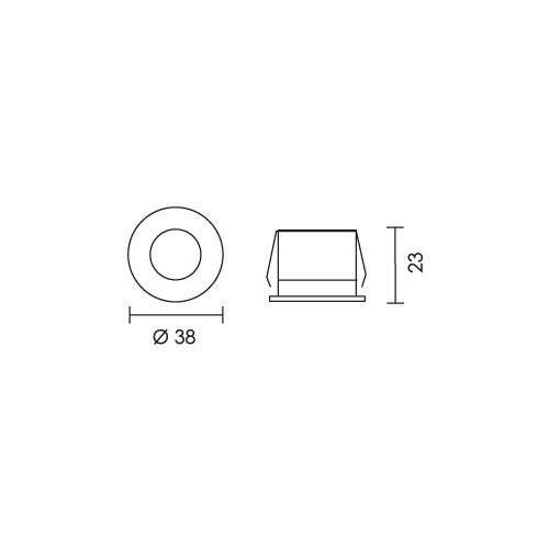 Spazio 2287.3 Round Aluminium Starlight - White