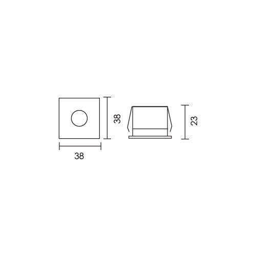 Spazio 2287.4 Square Aluminium Starlight - Matt Chrome