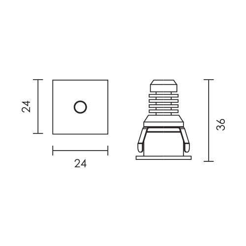 Spazio 2287.6 Square Aluminium Starlight - Matt Chrome