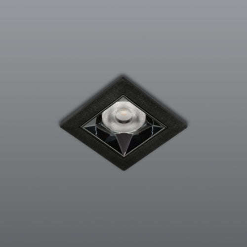 Spazio Kler 1 Light Recessed LED 5W Downlight - Black