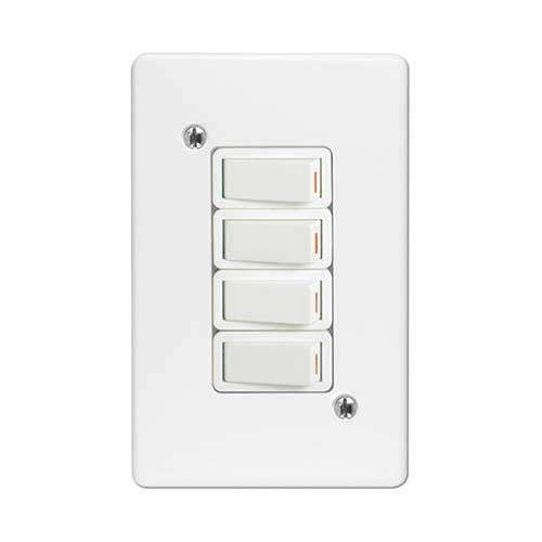 Crabtree Classic 4 Lever Light Switch 4 x 2
