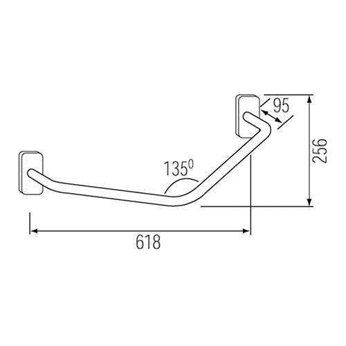 Franke CNTX700A Angle Bar 135° - Stainless Steel