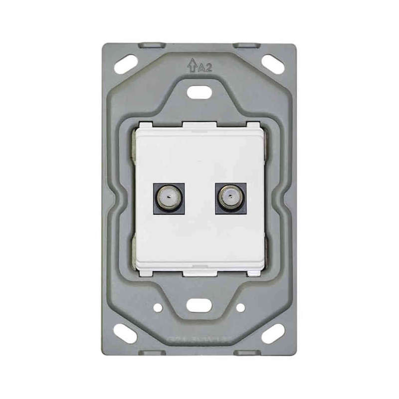 VETi 3 Double Satellite Socket Yoke 4 x 2
