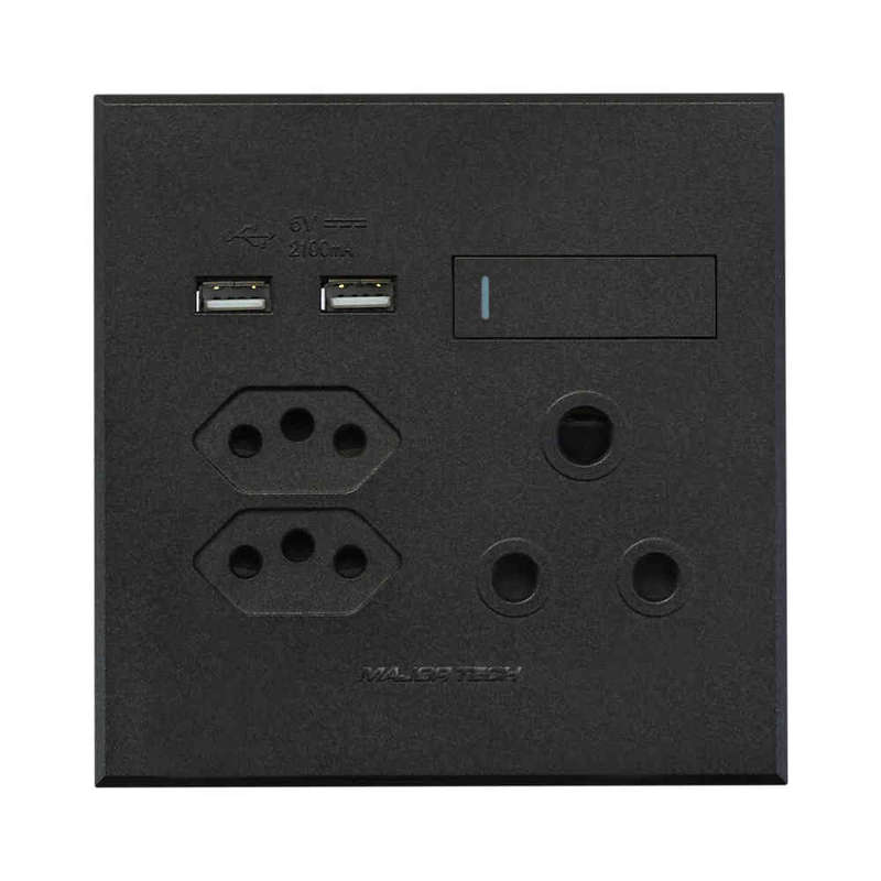 VETi 3 Double USB Combo Wall Socket 4 x 4