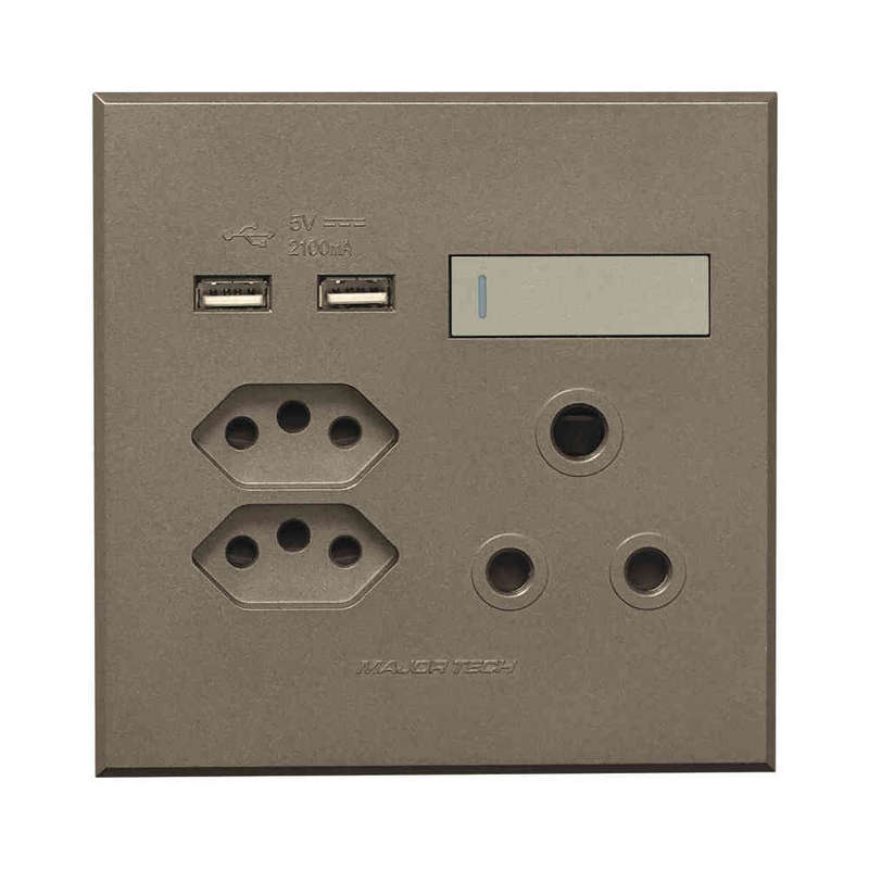VETi 3 Double USB Combo Wall Socket 4 x 4