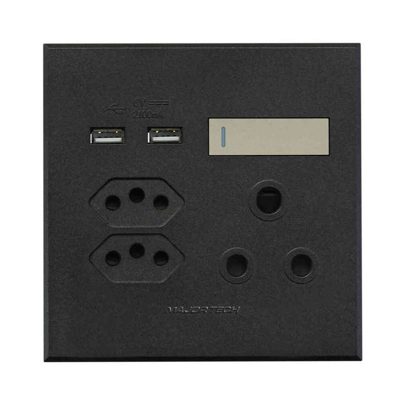 VETi 3 Double USB Combo Wall Socket 4 x 4