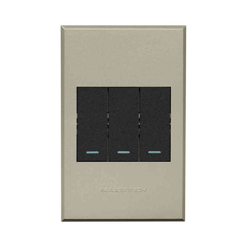 VETi 3 3 Lever Switch Cover Plate 4 x 2