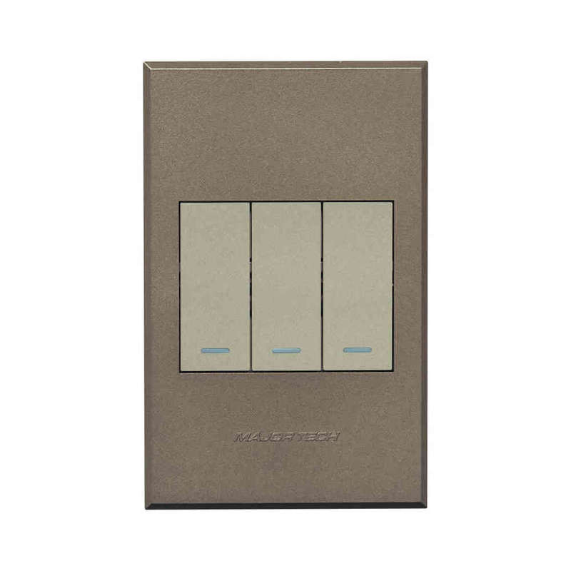 VETi 3 3 Lever Switch Cover Plate 4 x 2