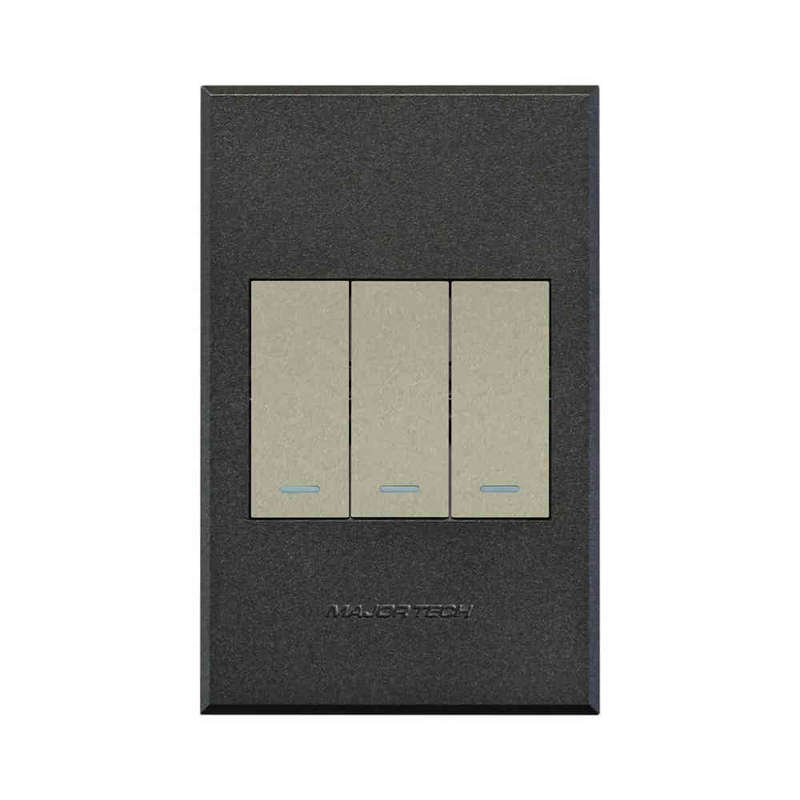 VETi 3 3 Lever Switch Cover Plate 4 x 2