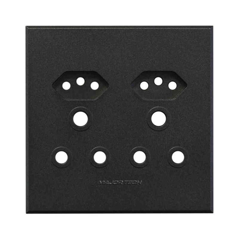 VETi 3 Unswitched Combo Socket Cover Plate 4 x 4