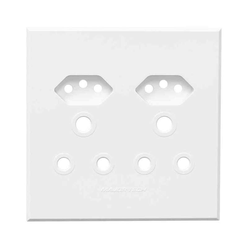 VETi 3 Unswitched Combo Socket Cover Plate 4 x 4