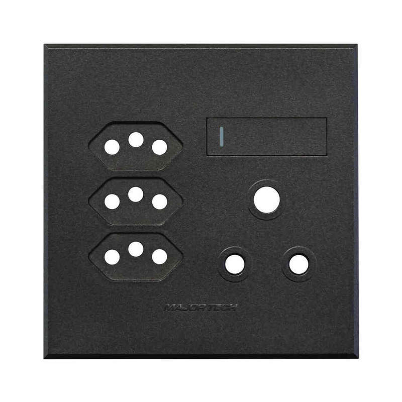 VETi 3 RSA & Slimline Combo Socket Cover Plate 4 x 4