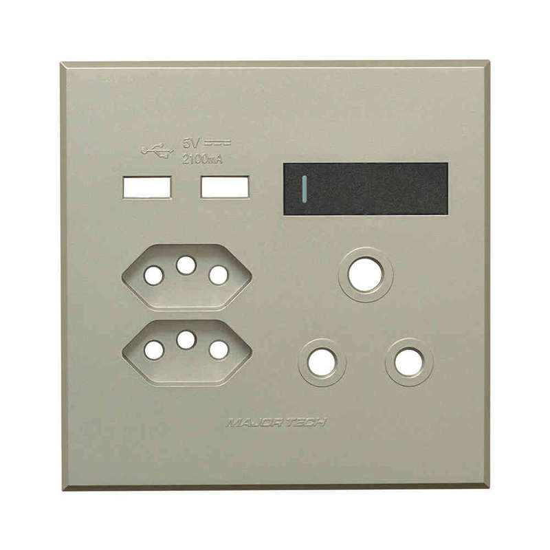 VETi 3 USB Combo Socket Cover Plate 4 x 4