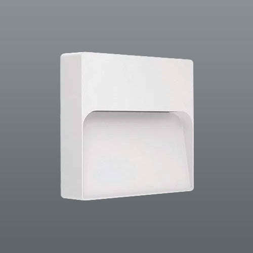 Spazio Intake Square LED Wall Light - Cool White - White