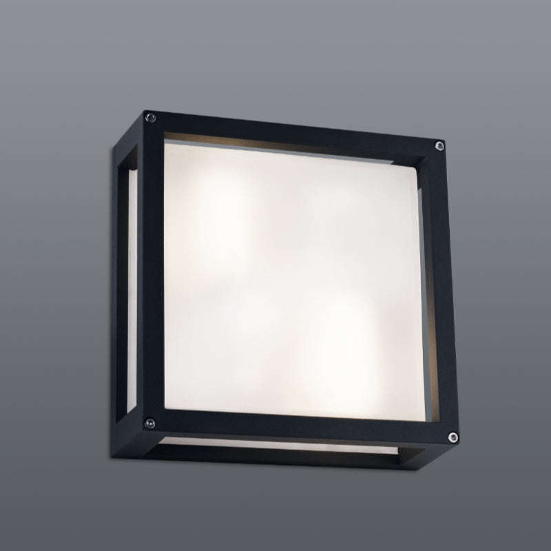 Spazio Cube Square Aluminium 30W Wall Light