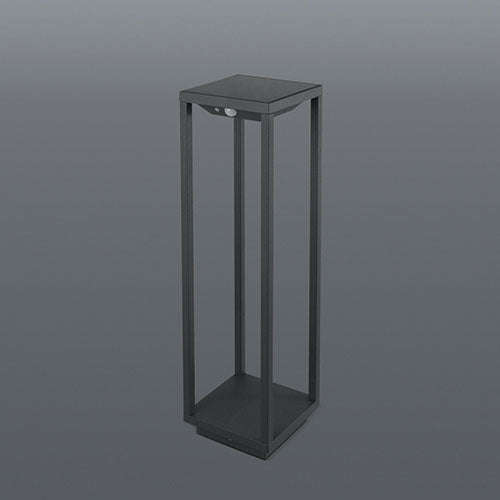 Spazio Vertigo Solar 2.2W 255lm Bollard Light - Black