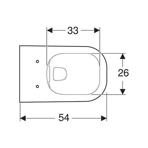 Geberit Smyle Rimless Wall-Hung Toilet - White