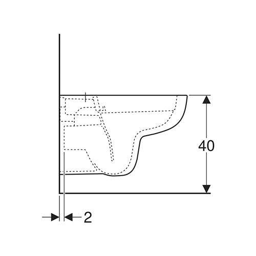Geberit Smyle Rimless Wall-Hung Toilet - White
