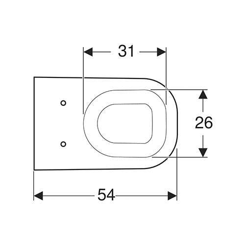 Geberit Smyle Wall-Hung Toilet - White