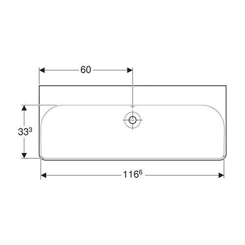 Geberit Smyle Square Wall-Hung Basin 1200mm