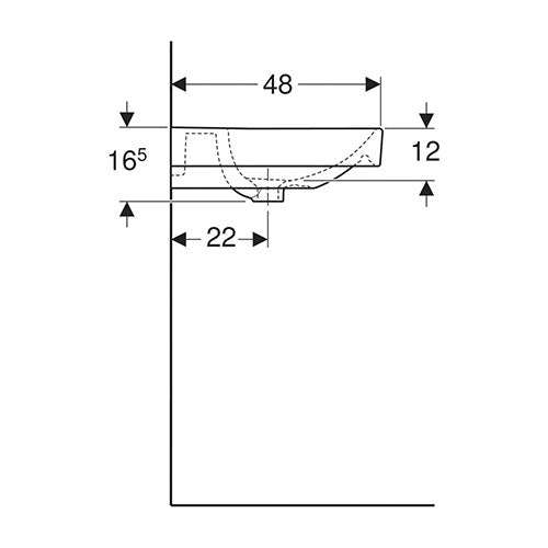 Geberit Smyle Square Wall-Hung Basin 1200mm
