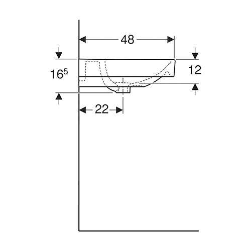 Geberit Smyle Square Wall-Hung Basin 1200mm