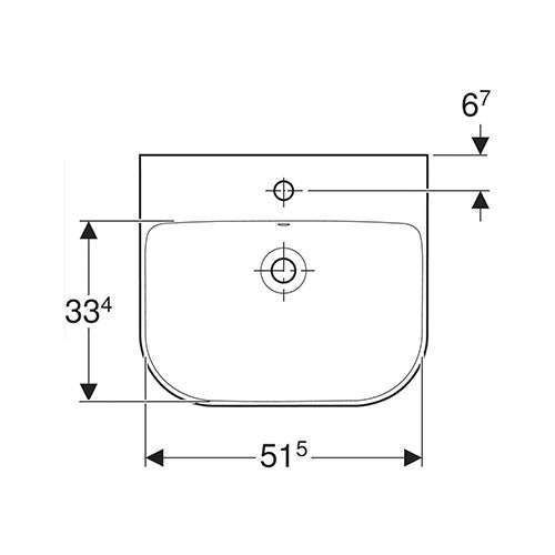 Geberit Smyle Wall-Hung Basin 550mm