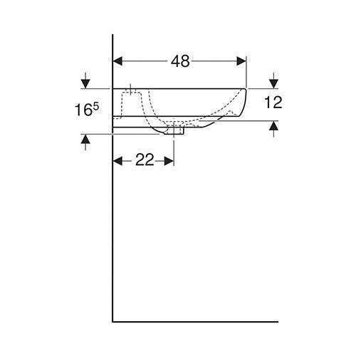 Geberit Smyle Wall-Hung Basin 600mm