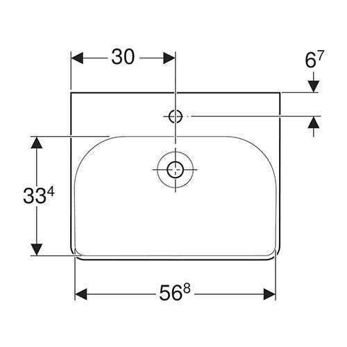 Geberit Smyle Square Wall-Hung Basin 600mm