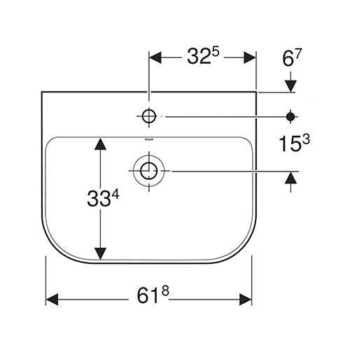 Geberit Smyle Wall-Hung Basin 650mm