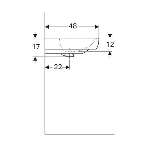Geberit Smyle Wall-Hung Basin 650mm