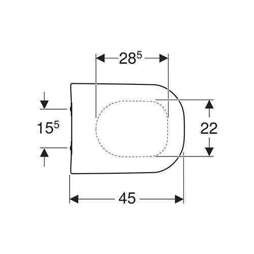 Geberit Smyle Toilet Seat - White