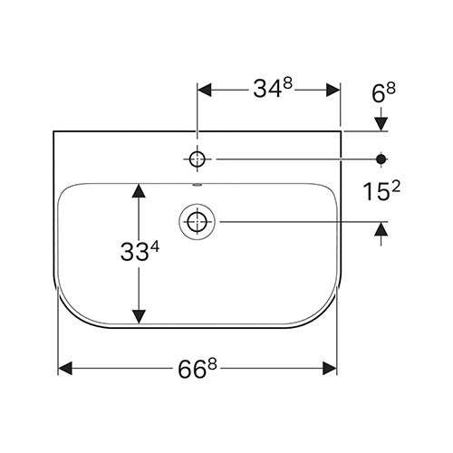 Geberit Smyle Wall-Hung Basin 700mm