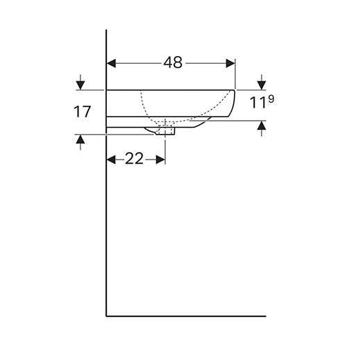 Geberit Smyle Wall-Hung Basin 700mm